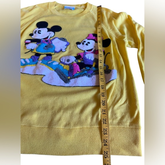 VTG SUNDAY COMICS Disney Exercise Mickey Minnie Crewneck Sweatshirt 80s M/L - Picture 6 of 8